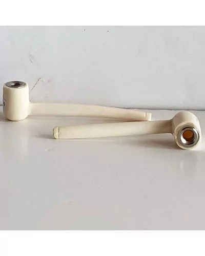 Pipe à tabac vietnamienne en os blanc 12cm