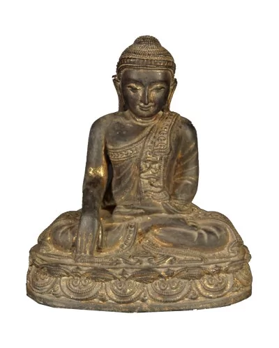 Bouddha birman ancien H27cm position Bhûmisparsha-Mudr?
