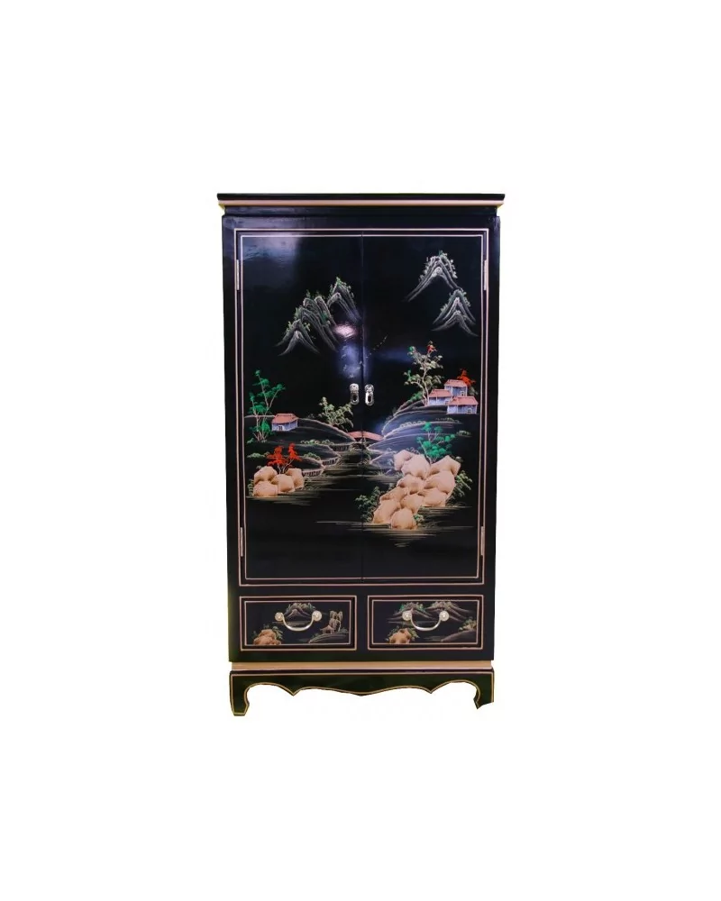 Armoire laquée chinoise - meuble chinois laqué