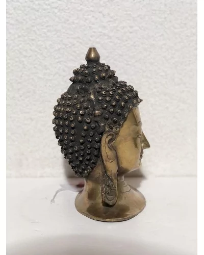Tête de Bouddha en bronze - H:22cm 