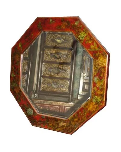 Miroir octogonal - décoration asiatique