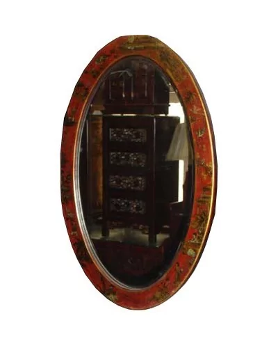 Miroir oval - décoration asiatique