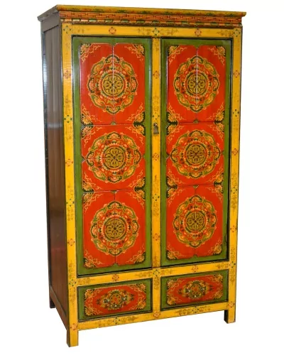 Armoire tibétaine Lhatsé - meuble tibétain